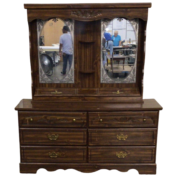 Dresser With Double Mirrors