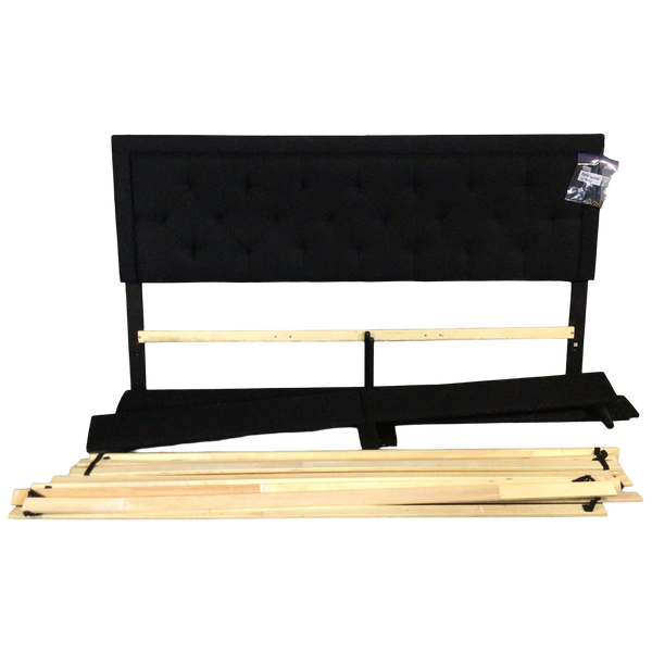 Black King Size Fabric Bed
