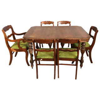 Antique Seven Piece Dining Table