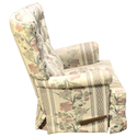 White Floral Print Recliner