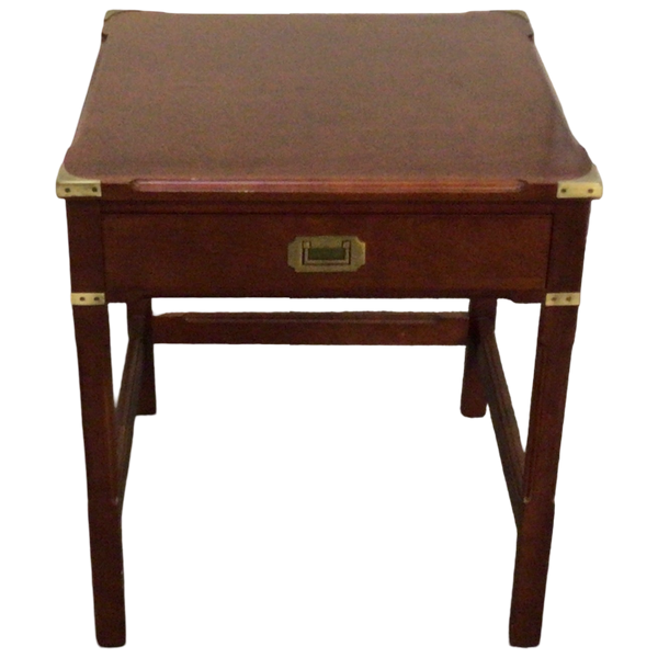 Brass Cornered End Table