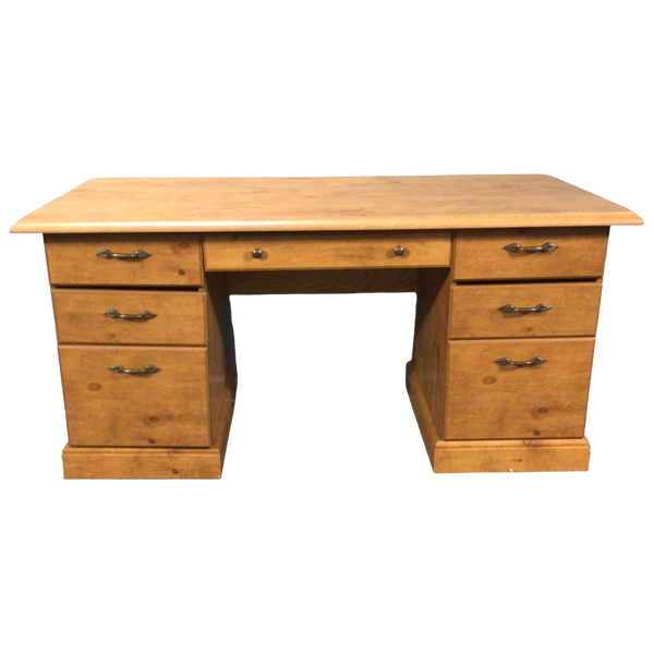 Five Drawer Oak Desk