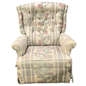 White Floral Print Recliner