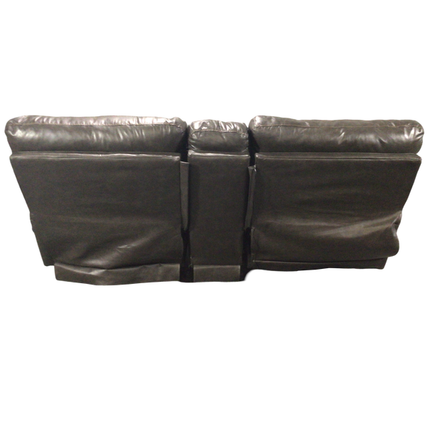 Dark Gray Leather Electric Reclining Sofa