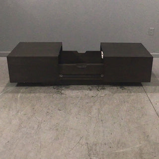 Dark Brown Coffee Table with Storage
