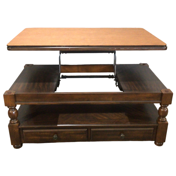 Two Drawer Rising Coffee Table