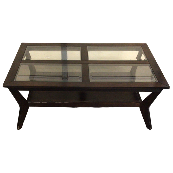 Four Rectangle Glass Top Coffee Table