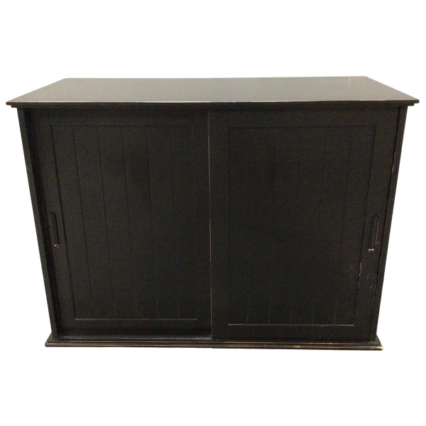 Black Sliding Door Tv Stand