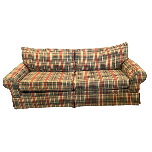 Flexsteel Plaid Hide A Bed Sofa