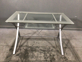Metal Desk with Glass Top