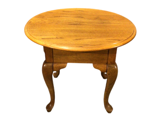 Oval Oak End Table