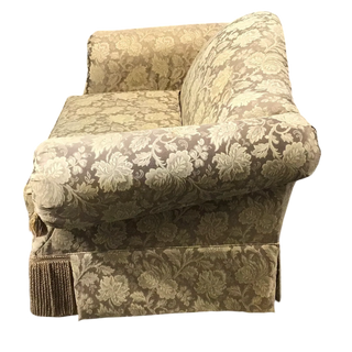 Floral Print Tan Loveseat