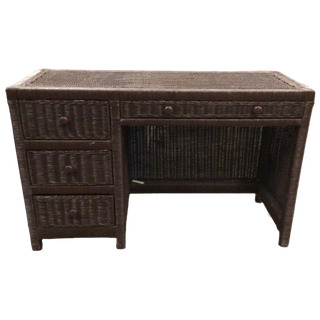 Brown Wicker Desk