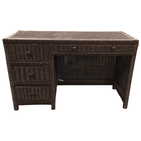 Brown Wicker Desk
