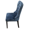 Blue Suede Accent Chair