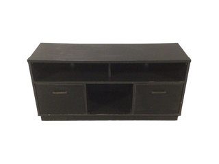 Black Two Door Tv Stand