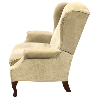 Beige Wingback Reclining Arm Chair