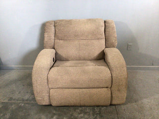 Tan oversized electric recliner