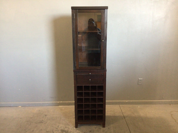 Dark Brown Wine Hutch