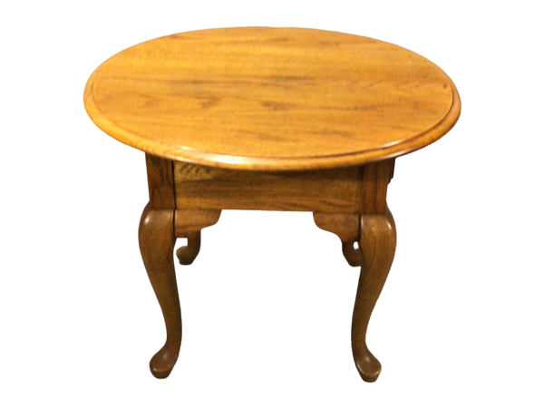 Oval Oak End Table