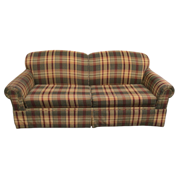 Green Striped Sleeper Sofa
