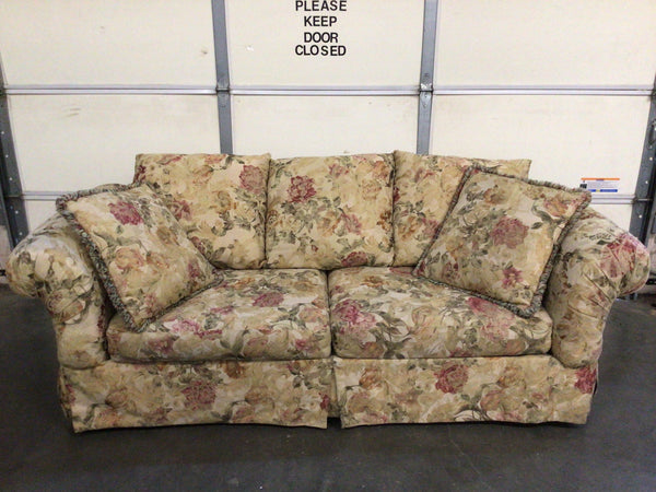 Floral Beige Sofa