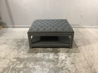 Grey oversized ottoman