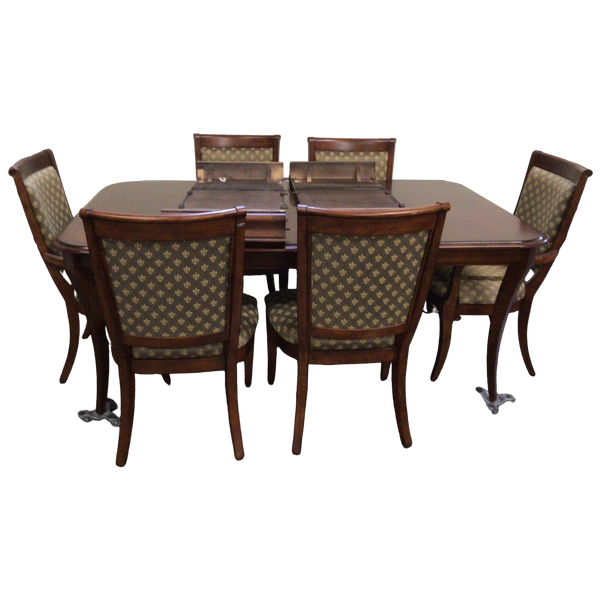 Seven Piece Dining Set With Leaves