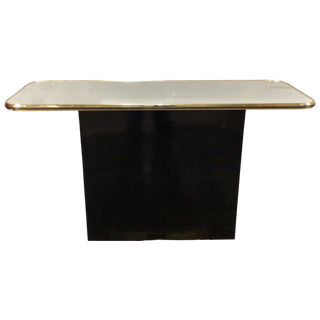 Black Mirror Top Sofa Table