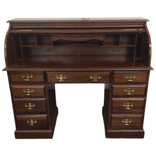 Seven Drawer Roll Top Desk