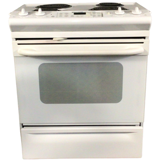 White GE Range