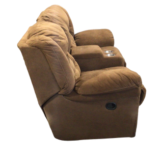 Brown Reclining Loveseat Sofa