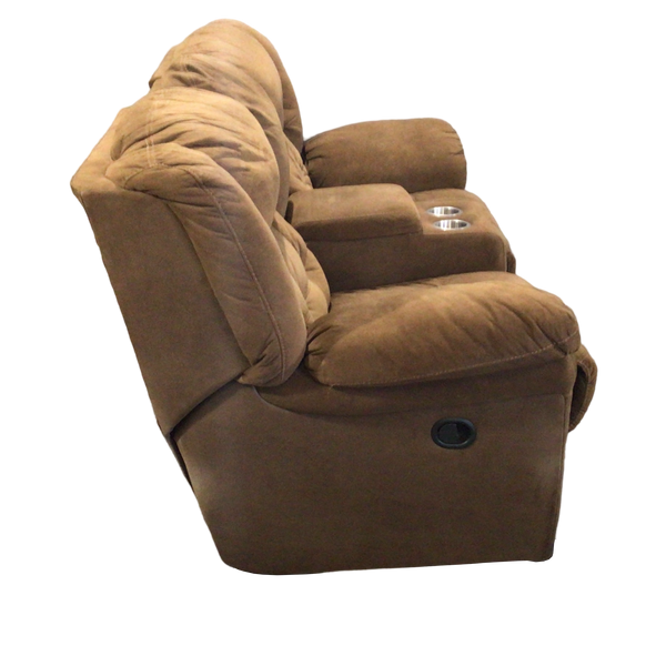 Brown Reclining Loveseat Sofa