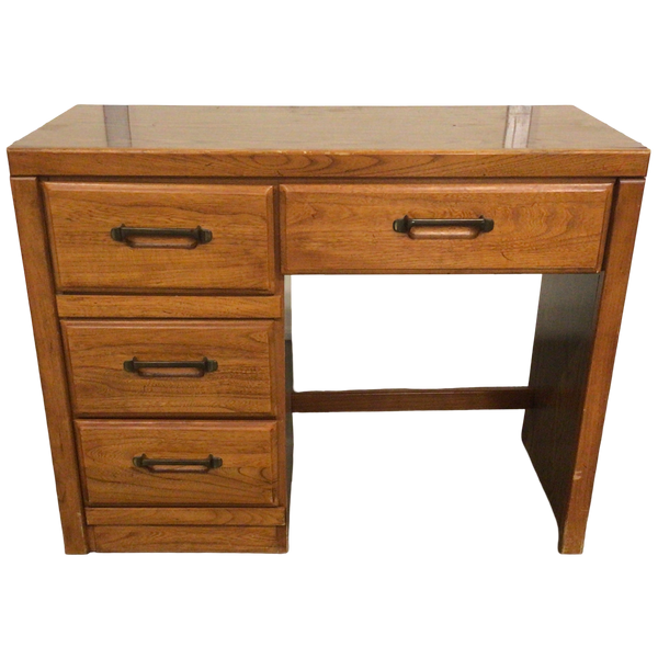 Four Drawer Oak Desk