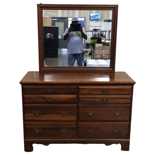 Six Drawer Dresser With Mirror