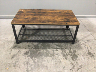 Wood Top Metal Coffee Table