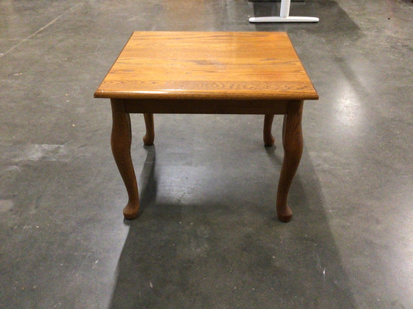 Solid oak end table