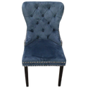 Blue Suede Accent Chair