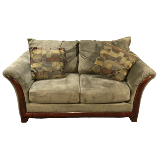 Light Brown Microfiber Loveseat