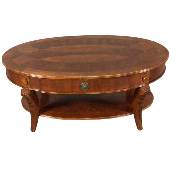 Oval Wooden Coffee Table