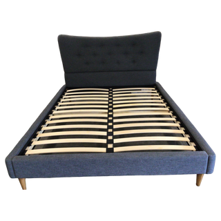 Grey Full Size Fabric Bed