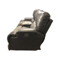 Dark Gray Leather Electric Reclining Sofa