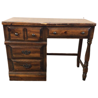 Four Drawer Wood Desk