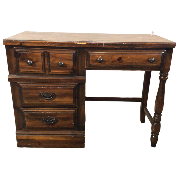 Four Drawer Wood Desk