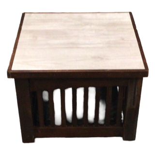 Gray Top End Table