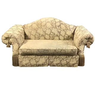 Floral Print Tan Loveseat