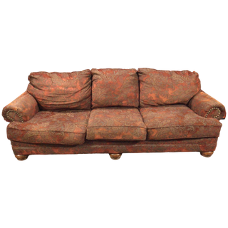 Red Paisley Pattern Sofa