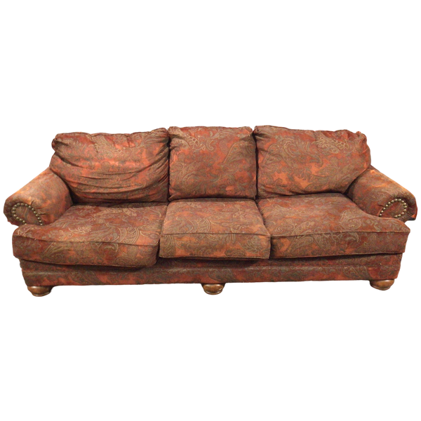 Red Paisley Pattern Sofa