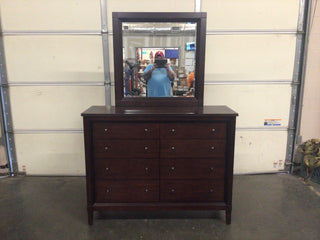 Eight drawer dresser with mirror