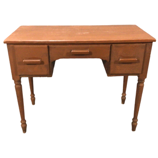 Three Drawer Brown Desk